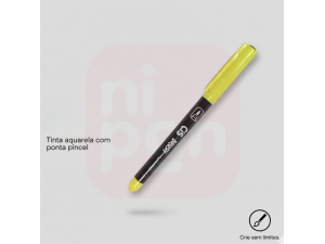 Caneta Marcador Brush Aquarelável CIS - Amarelo claro
